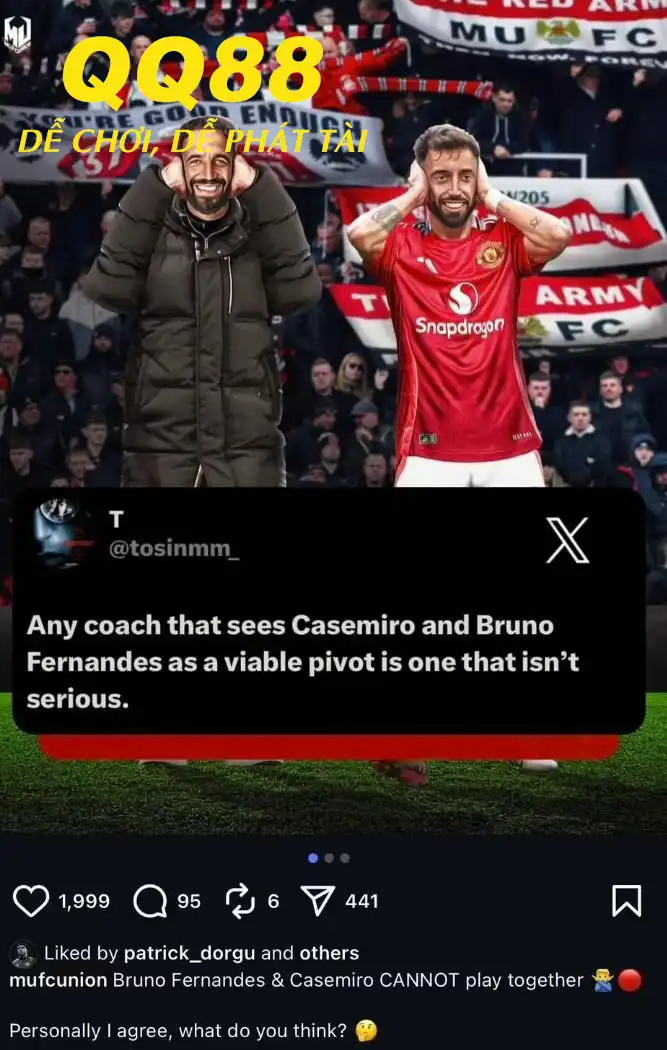 Bài đăng Dorgu thích có nội dung phê phán việc Amorim Bài đăng Dorgu thích có nội dung phê phán việc Amorim