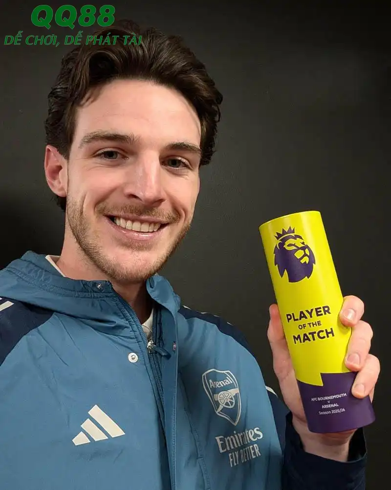 Rice xứng đáng với giải Cầu thủ hay nhất trận - Ảnh: @Arsenal