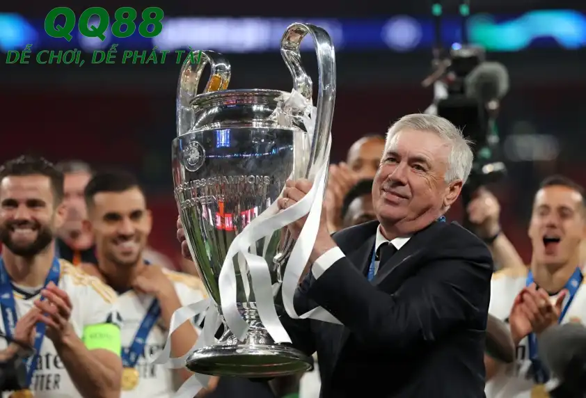 Carlo Ancelotti là HLV giàu thành tích nhất tại đấu trường UEFA Champions League Carlo Ancelotti là HLV giàu thành tích nhất tại đấu trường UEFA Champions League